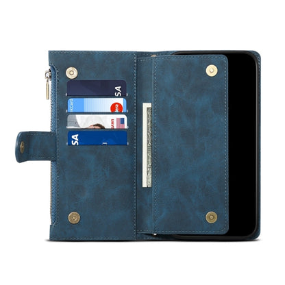 For Samsung Galaxy M55 5G ESEBLE Retro Frosted RFID Flip Leather Phone Case(Dark Green)