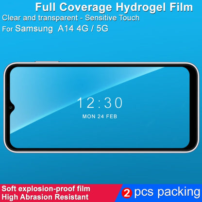Pour Samsung Galaxy A14 4G / 5G 2 en 1 imak Protecteur d'écran avant incurvé en hydrogel