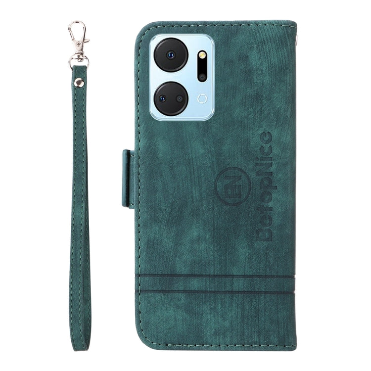 For Honor X7a / Play7T BETOPNICE Dual-side Buckle Leather Phone Case(Green)
