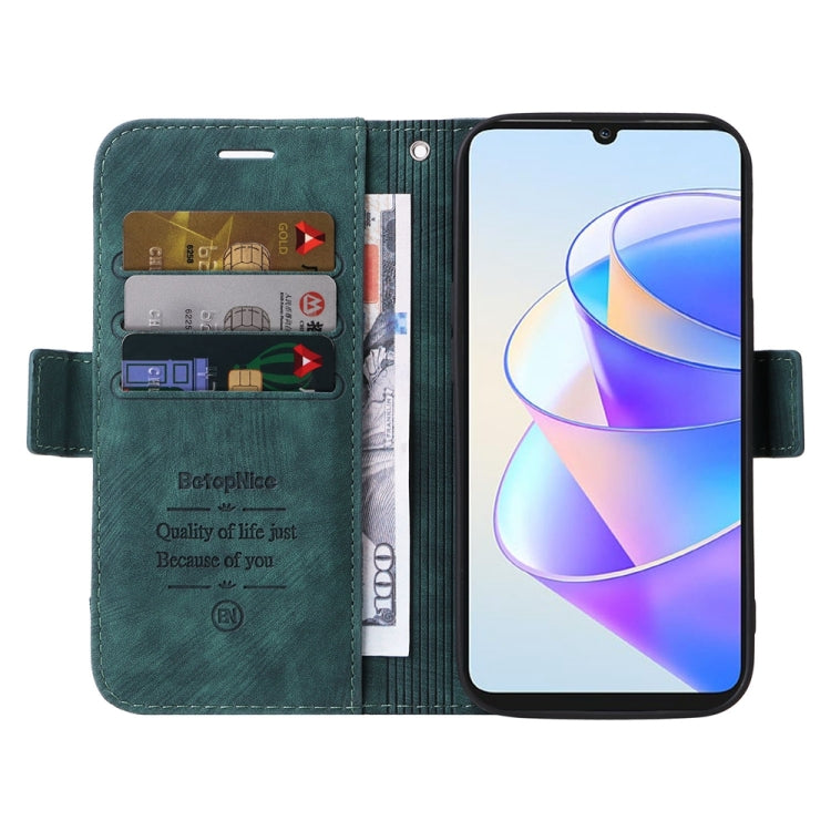 For Honor X7a / Play7T BETOPNICE Dual-side Buckle Leather Phone Case(Green)