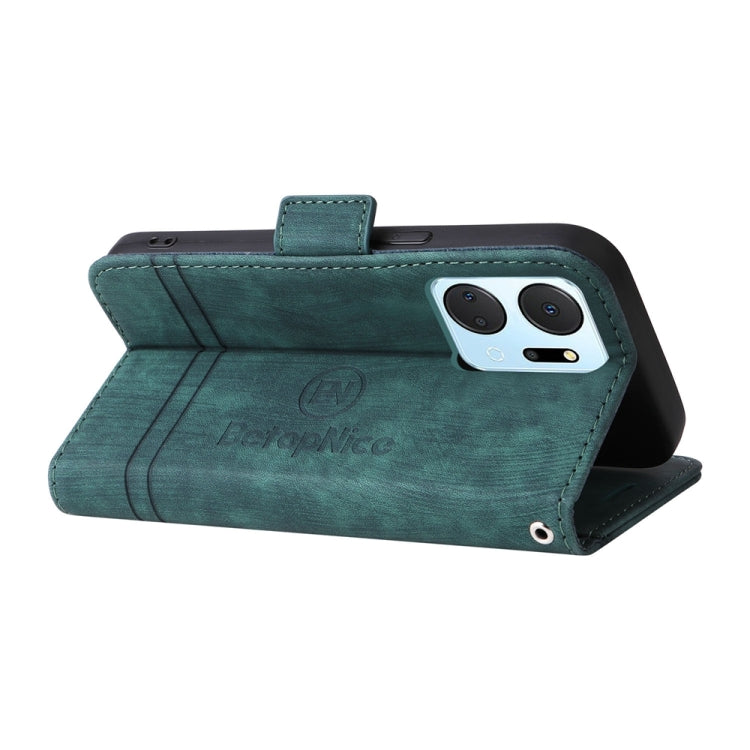For Honor X7a / Play7T BETOPNICE Dual-side Buckle Leather Phone Case(Green)