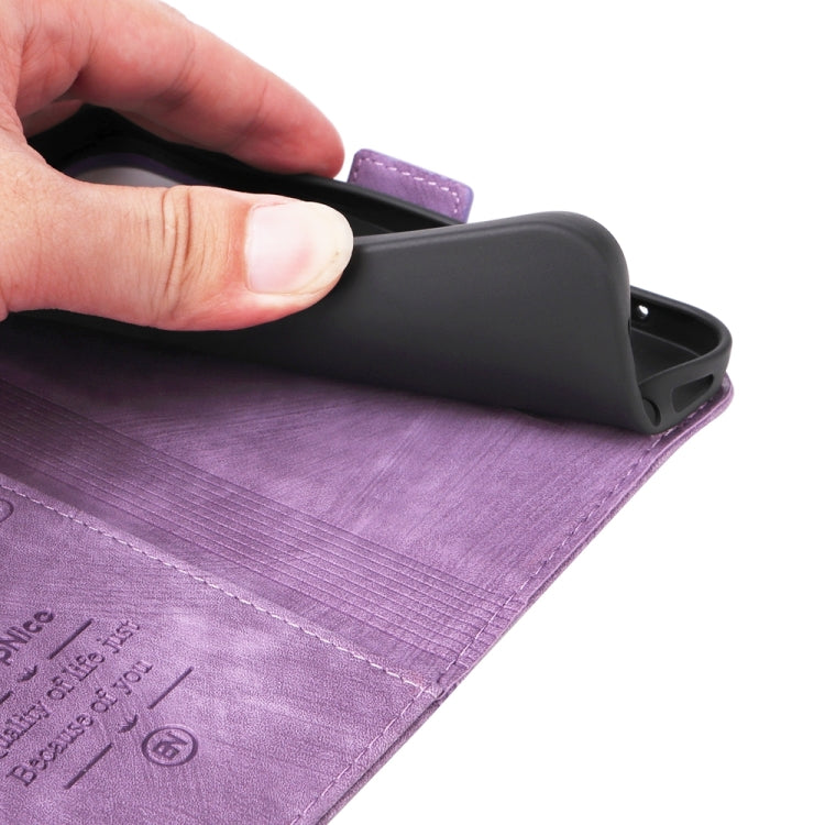 Pour Honor X7a / Play7T Coque de téléphone en cuir à double boucle BETOPNICE (violet)