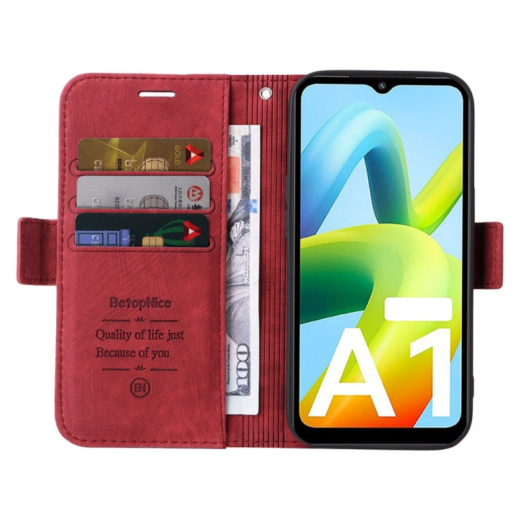 For OPPO A1 5G / A98 / F23 5G BETOPNICE Dual-side Buckle Leather Phone Case(Red)