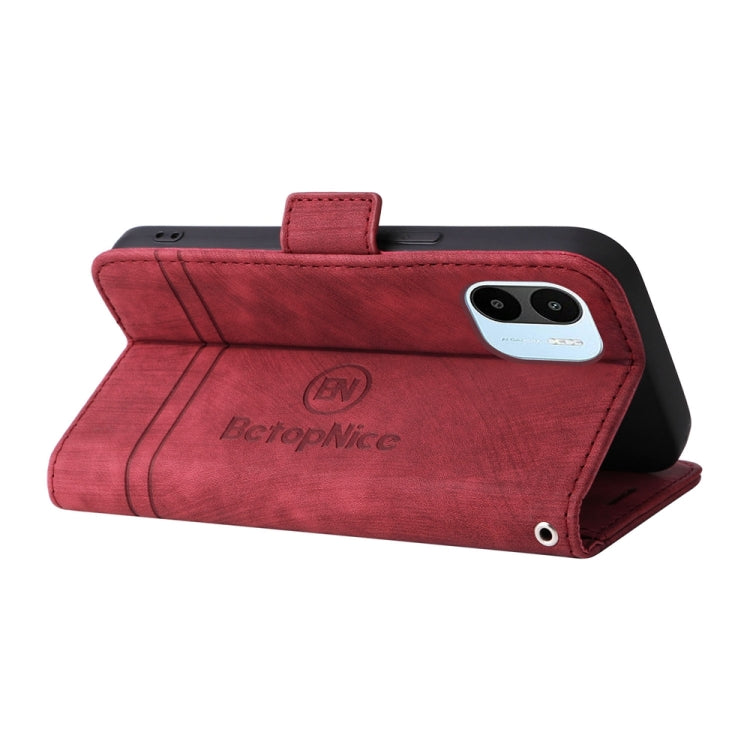 For OPPO A1 5G / A98 / F23 5G BETOPNICE Dual-side Buckle Leather Phone Case(Red)