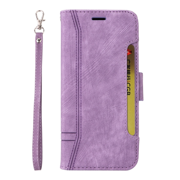 For Realme C55 BETOPNICE Dual-side Buckle Leather Phone Case(Purple)