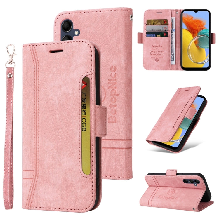 For Samsung Galaxy M14 5G / F14 5G / 4G BETOPNICE Dual-side Buckle Leather Phone Case(Pink)