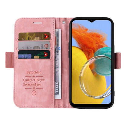 For Samsung Galaxy M14 5G / F14 5G / 4G BETOPNICE Dual-side Buckle Leather Phone Case(Pink)