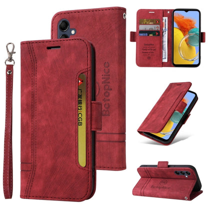 For Samsung Galaxy M14 5G / F14 5G / 4G BETOPNICE Dual-side Buckle Leather Phone Case(Red)