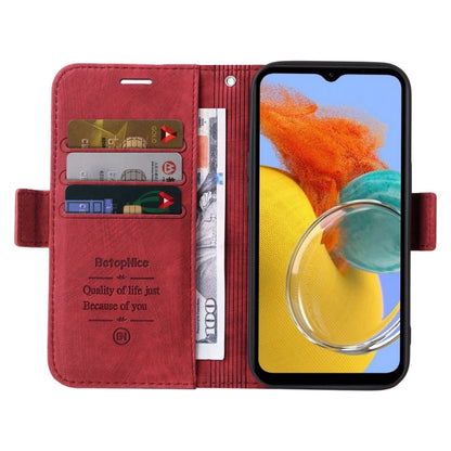 For Samsung Galaxy M14 5G / F14 5G / 4G BETOPNICE Dual-side Buckle Leather Phone Case(Red)