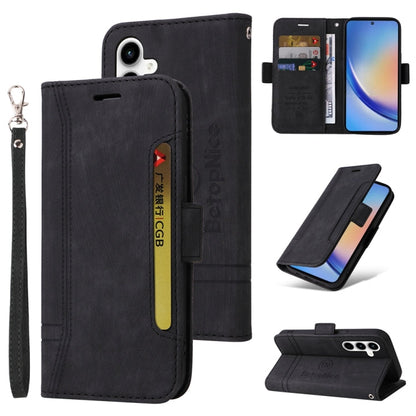 For Samsung Galaxy A35 5G BETOPNICE Dual-side Buckle Leather Phone Case(Black)
