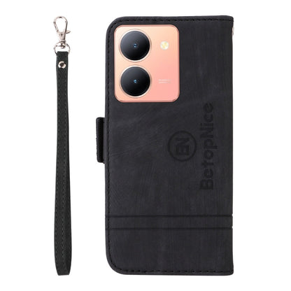 For vivo Y78 5G Global BETOPNICE Dual-side Buckle Leather Phone Case(Black)