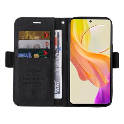 For vivo Y78 5G Global BETOPNICE Dual-side Buckle Leather Phone Case(Black)