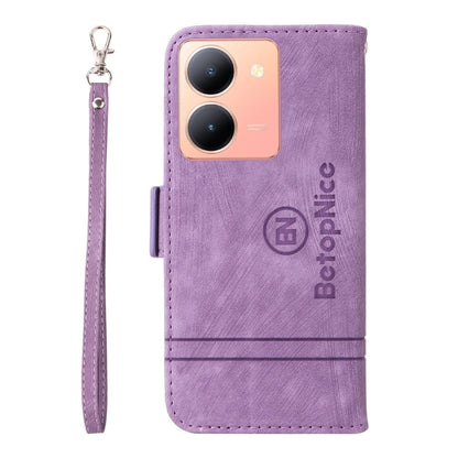 For vivo Y78 5G Global BETOPNICE Dual-side Buckle Leather Phone Case(Purple)