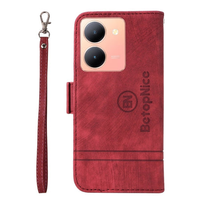 For vivo Y36 4G / 5G Global BETOPNICE Dual-side Buckle Leather Phone Case(Red)
