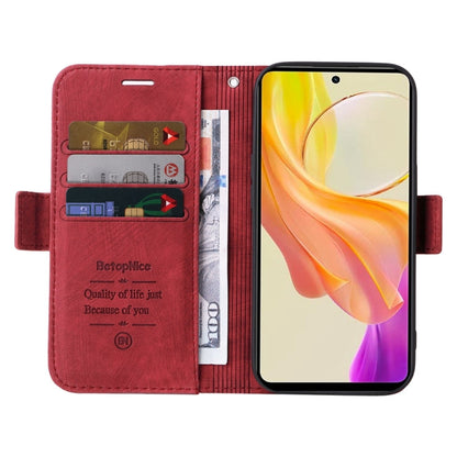 For vivo Y36 4G / 5G Global BETOPNICE Dual-side Buckle Leather Phone Case(Red)