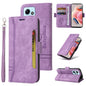 Pour Xiaomi Redmi Note 12 4G Global BETOPNICE Étui de téléphone en cuir à boucle double face (violet)