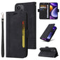 Pour Xiaomi Redmi Note 12 Turbo 5G BETOPNICE Étui de téléphone en cuir à boucle double face (noir)