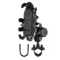 Support de téléphone moto MOTOSLG Crab pour guidon en U avec antivol (Noir)