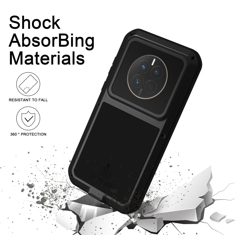 For Huawei P60 / P60 Pro / P60 Art LOVE MEI POWERFUL Metal Shockproof Life Waterproof Dustproof Phone Case(Army Green)