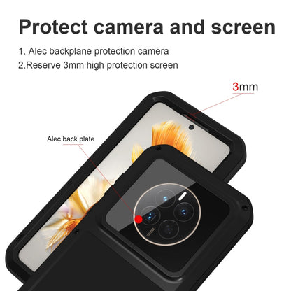 For Huawei P60 / P60 Pro / P60 Art LOVE MEI POWERFUL Metal Shockproof Life Waterproof Dustproof Phone Case(Army Green)