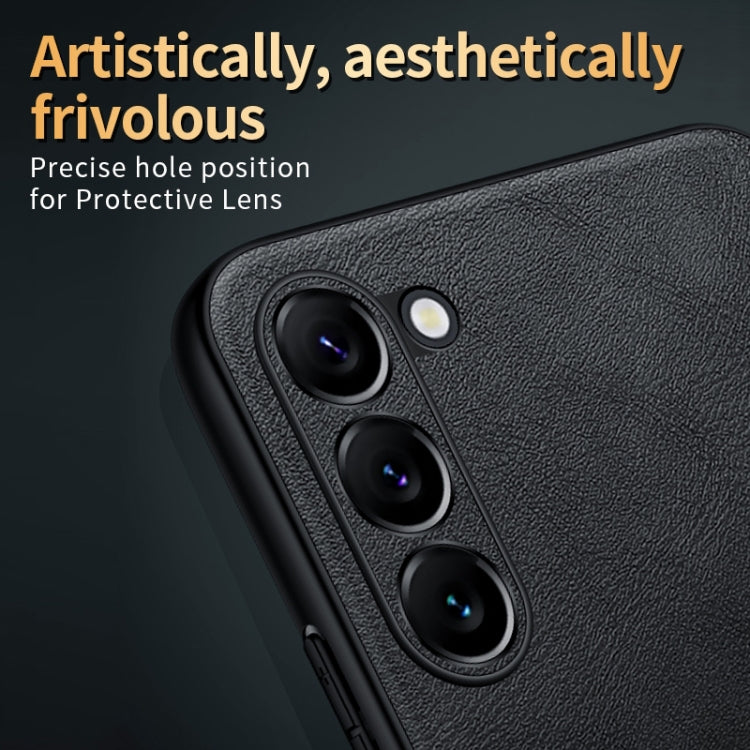 For Samsung Galaxy S24+ 5G SULADA Shockproof TPU Hybrid Handmade Leather Phone Case(Red)