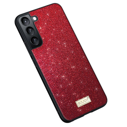 For Samsung Galaxy S24+ 5G SULADA Glittery TPU Hybrid Handmade Leather Phone Case(Red)