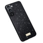Pour Samsung Galaxy S25+ 5G Étui de téléphone en cuir fait main SULADA Glittery TPU hybride (noir)