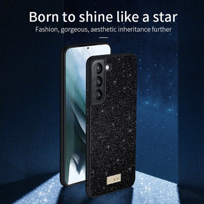 For Samsung Galaxy S24 5G SULADA Glittery TPU Hybrid Handmade Leather Phone Case(Gold)