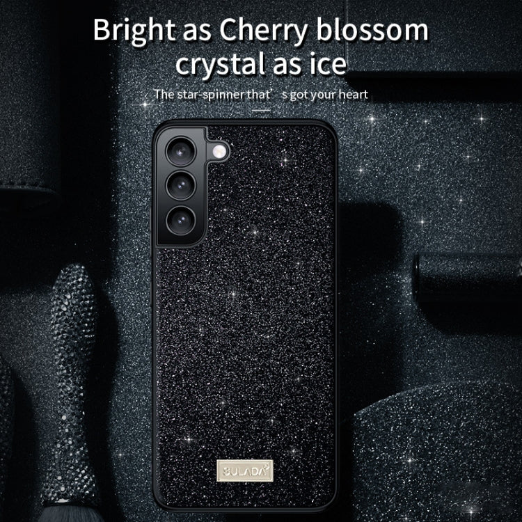 For Samsung Galaxy S24+ 5G SULADA Glittery TPU Hybrid Handmade Leather Phone Case(Colorful)
