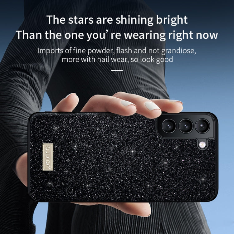 For Samsung Galaxy S24+ 5G SULADA Glittery TPU Hybrid Handmade Leather Phone Case(Colorful)