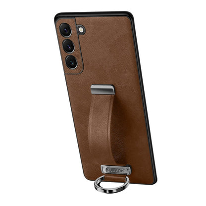 For Samsung Galaxy S24+ 5G SULADA PC Hybrid Leather Texture Skin Feel Shockproof Phone Case(Brown)