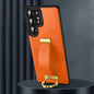 For Samsung Galaxy S25 Ultra 5G SULADA PC Hybrid Leather Texture Skin Feel Shockproof Phone Case(Orange)