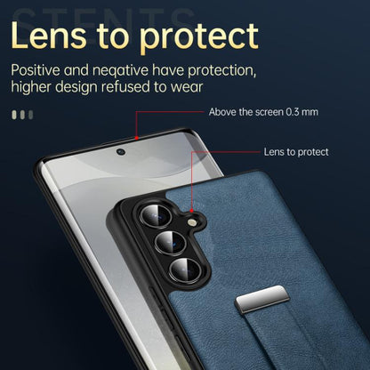 For Samsung Galaxy S25 Ultra 5G SULADA PC Hybrid Leather Texture Skin Feel Shockproof Phone Case(Red)