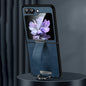 For Samsung Galaxy Flip5 SULADA PC Hybrid Leather Texture Skin Feel Shockproof Phone Case(Blue)