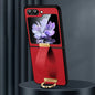 For Samsung Galaxy Z Flip7 FE / Flip6 SULADA PC Hybrid Leather Texture Skin Feel Shockproof Phone Case(Red)