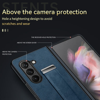 For Samsung Galaxy Z Flip7 FE / Flip6 SULADA PC Hybrid Leather Texture Skin Feel Shockproof Phone Case(Brown)