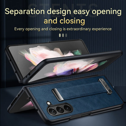 For Samsung Galaxy Z Flip7 FE / Flip6 SULADA PC Hybrid Leather Texture Skin Feel Shockproof Phone Case(Orange)