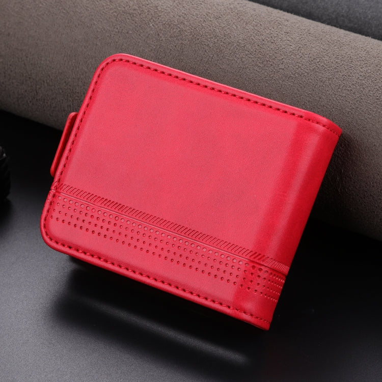For Samsung Galaxy Z Flip7 FE / Flip6 AZNS Magnetic Calf Texture Flip Leather Phone Case(Red)