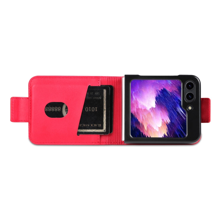 For Samsung Galaxy Z Flip7 FE / Flip6 AZNS Magnetic Calf Texture Flip Leather Phone Case(Red)
