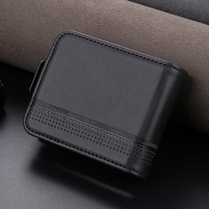 For Samsung Galaxy Z Flip7 FE / Flip6 AZNS Magnetic Calf Texture Flip Leather Phone Case(Black)