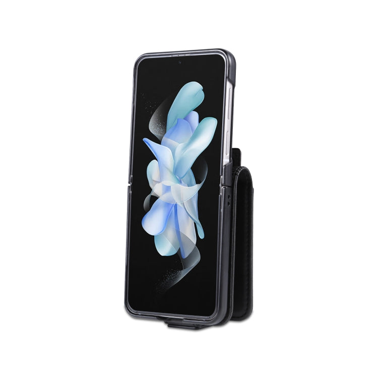 For Samsung Galaxy Z Flip7 FE / Flip6 AZNS Magnetic Calf Texture Flip Leather Phone Case(Black)