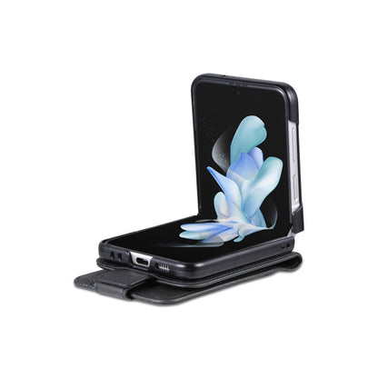 For Samsung Galaxy Z Flip7 FE / Flip6 AZNS Magnetic Calf Texture Flip Leather Phone Case(Black)