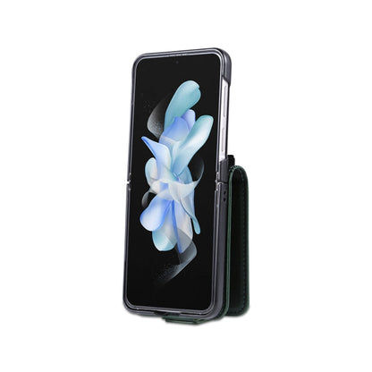 For Samsung Galaxy Z Flip7 FE / Flip6 AZNS Magnetic Calf Texture Flip Leather Phone Case(Dark Green)