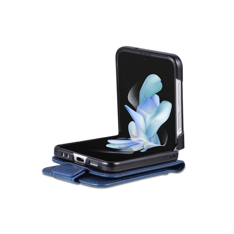 For Samsung Galaxy Z Flip7 FE / Flip6 AZNS Magnetic Calf Texture Flip Leather Phone Case(Dark Blue)