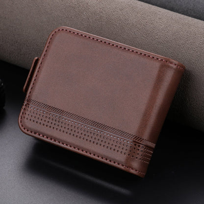 For Samsung Galaxy Z Flip7 FE / Flip6 AZNS Magnetic Calf Texture Flip Leather Phone Case(Dark Brown)