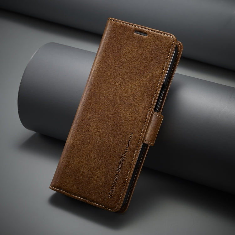 For Samsung Galaxy Z Fold6 5G LC.IMEEKE RFID Anti-theft Leather Phone Case(Brown)
