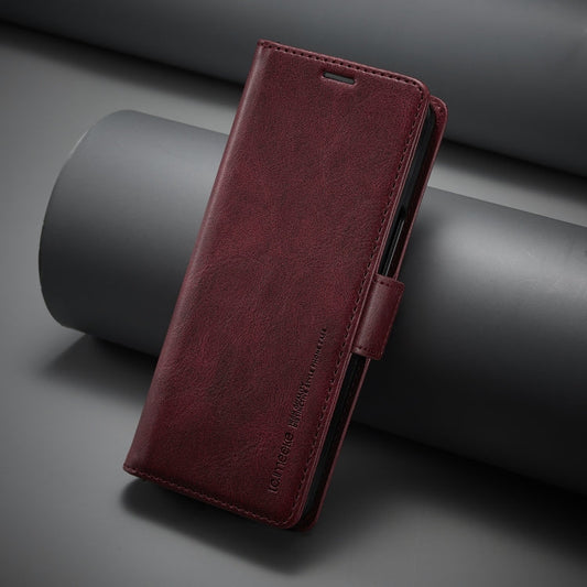 For Samsung Galaxy Z Fold6 5G LC.IMEEKE RFID Anti-theft Leather Phone Case(Red)