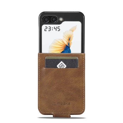 For Samsung Galaxy Z Flip6 / Flip7 FE LC.IMEEKE RFID Anti-theft Leather Phone Case(Brown)