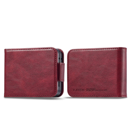 For Samsung Galaxy Z Flip6 / Flip7 FE LC.IMEEKE RFID Anti-theft Leather Phone Case(Red)