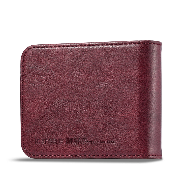 For Samsung Galaxy Z Flip6 / Flip7 FE LC.IMEEKE RFID Anti-theft Leather Phone Case(Red)